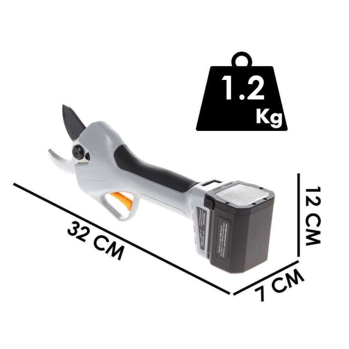 Volpi KV390 sähköiset oksasakset, 150 W, 2 × 21,6 V 2,5 Ah