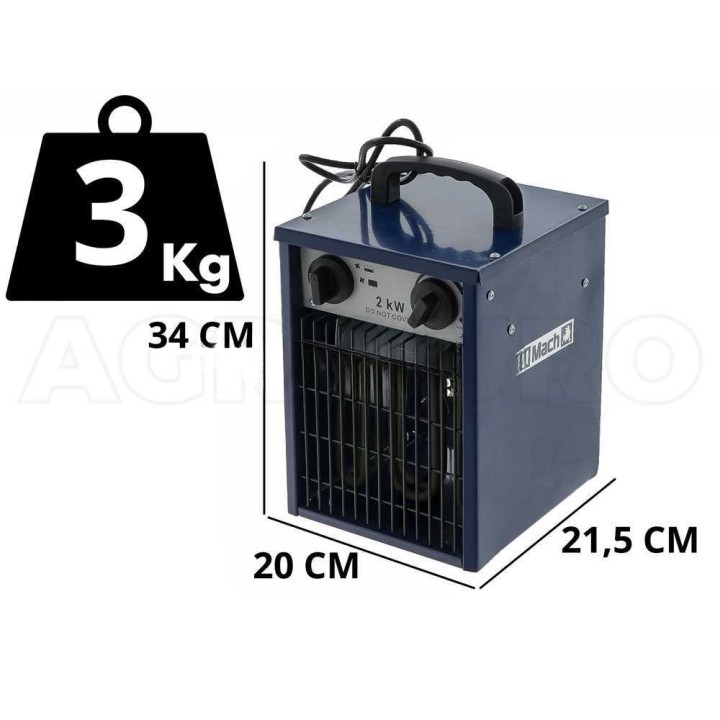BullMach BM-EFH 2H sähköinen lämminilmapuhallin, 2 kW, 230 V