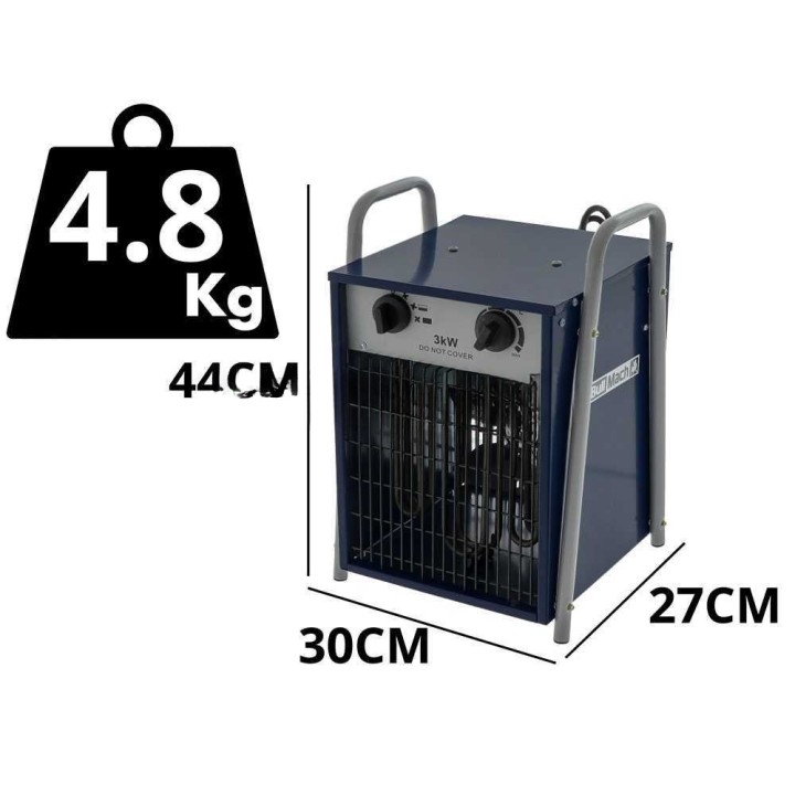BullMach BM-EFH 3H sähköinen lämminilmapuhallin, 3 kW, 230 V