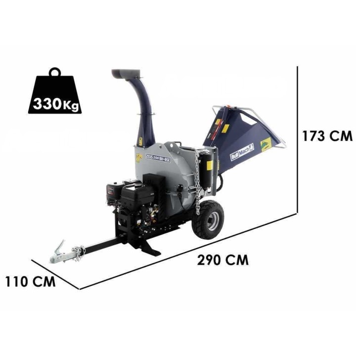 BullMach ZEUS 200 BH-BSE biocippuri, Briggs & Stratton XR2100, 13,5 HP, 100 mm