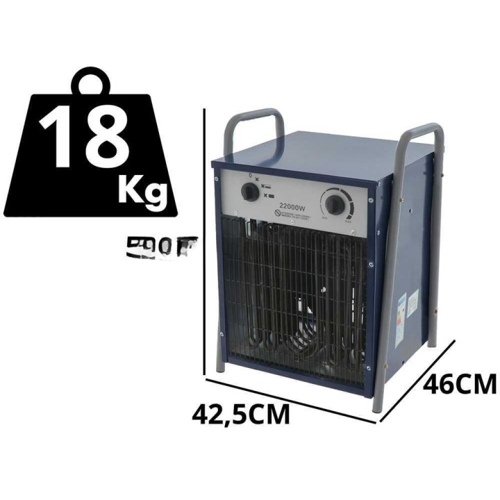 BullMach BM-EFH 22H lämminilmageneraattori, 22 kW, 380–400 V kolmivaiheinen