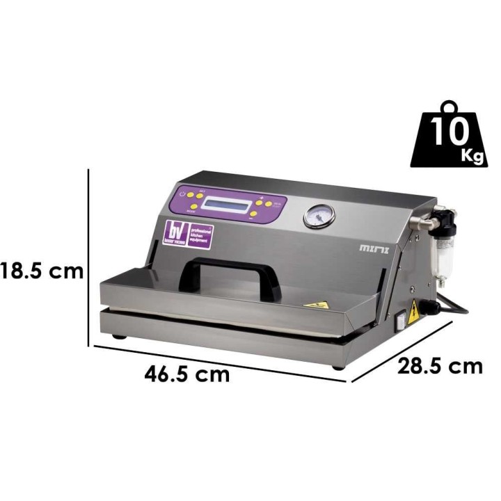 Besser Vacuum MIDI INOX vakuumikone, 550 W, 43 cm:n kaksoissaumauspalkki
