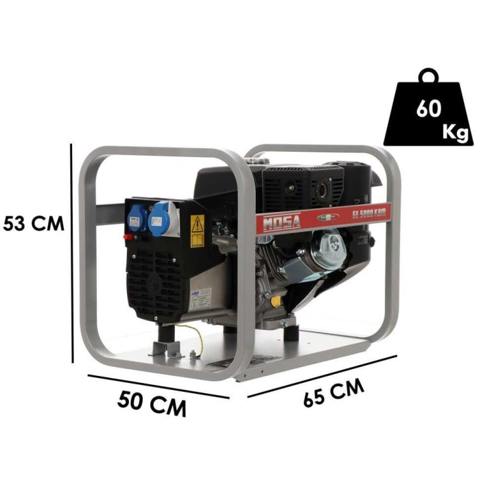 GE 5000 KBM bensiinikäyttöinen generaattori, 4,4 kW, 230 V, Kohler CP CH 395