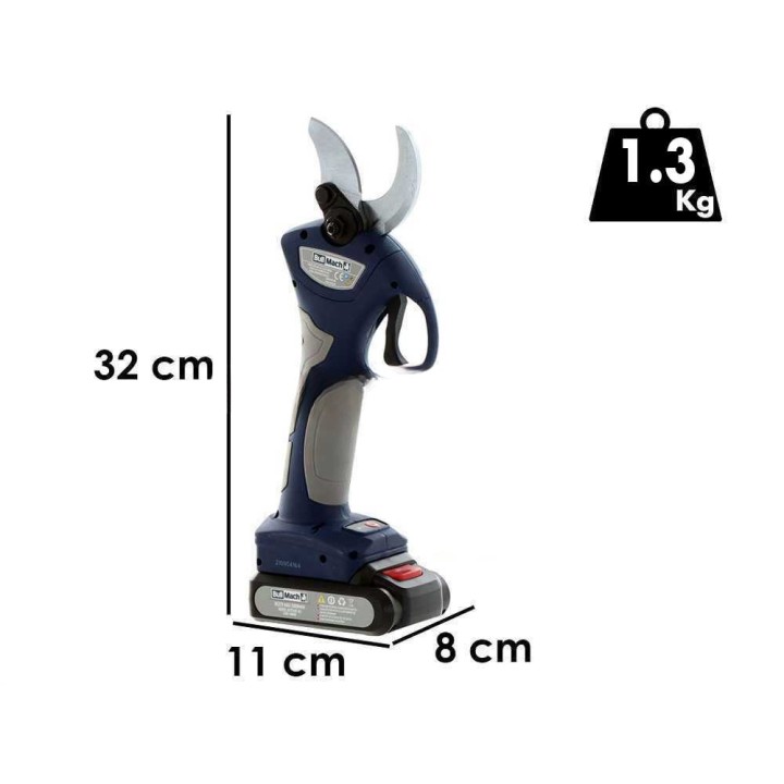 BullMach ARTEMIS 40 sähköoksasakset, 2 × 21 V 2 Ah, 40 mm
