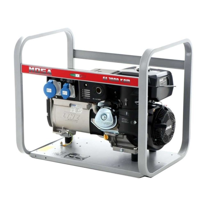 GE 7000 KBM AVR bensiinikäyttöinen generaattori, 6,5 kW, 230 V, Kohler CP CH440