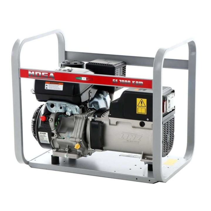GE 7000 KBM AVR bensiinikäyttöinen generaattori, 6,5 kW, 230 V, Kohler CP CH440