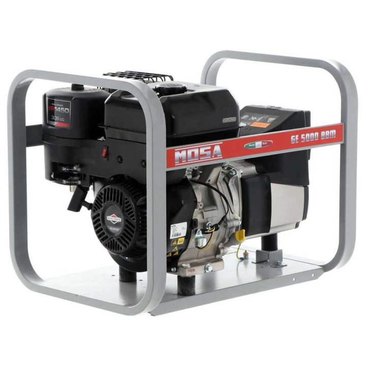 MOSA GE 5000 BBM bensiinikäyttöinen generaattori, 4,5 kW, 230 V, Briggs&amp;Stratton XR1450