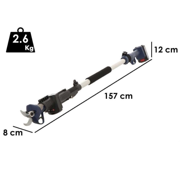 BullMach ARTEMIS 40 sähköoksasakset teleskooppivarrella, 21 V, 40 mm