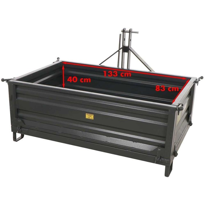 BlackStone B-TB 140 traktorin kuljetuslava, 500 kg, manuaalinen kippimekanismi
