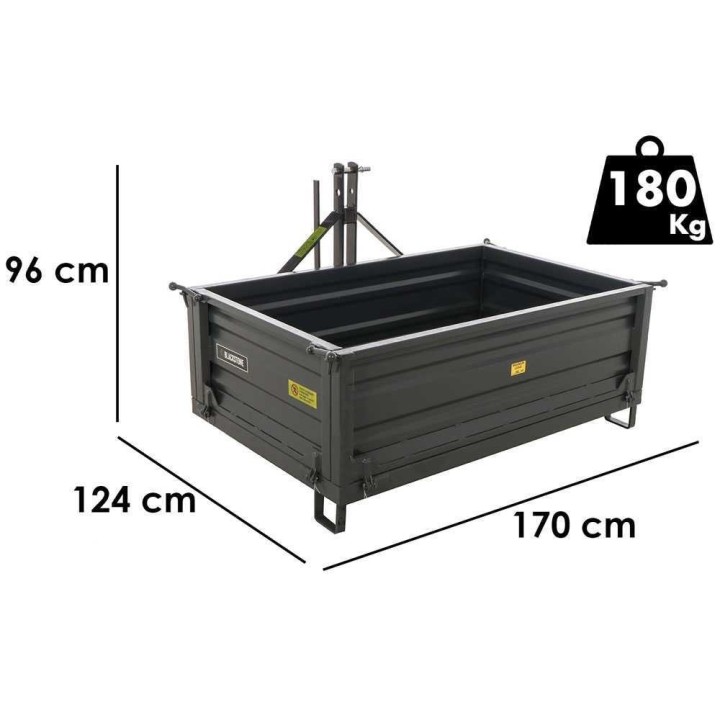 BlackStone B-TB 160 traktorin kuljetuslava, 700 kg, manuaalinen kippaus