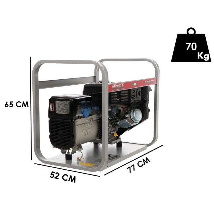 GE 7000 KBM bensiinikäyttöinen generaattori, 6 kW, 230 V, Kohler CP CH440