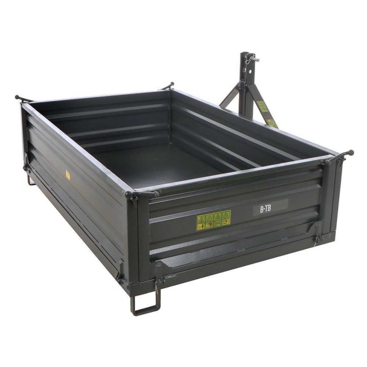BlackStone B-TB 200 traktorin kuljetuslava, 700 kg, manuaalinen kallistus, 3 irrotettavaa laitaa