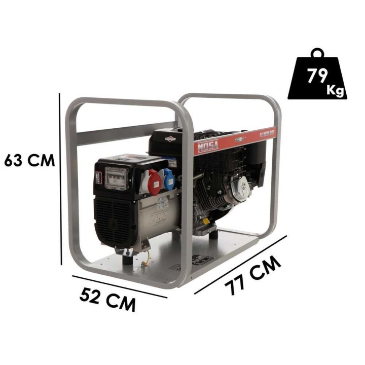 GE 8000 BBT kolmivaihegeneraattori, 6,4 kW, Briggs&Stratton XR2100, bensiini