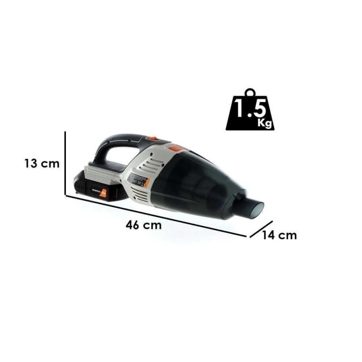 Batavia 7063395 akkukäyttöinen käsipölynimuri, 18 V, 500 ml, ilman akkua ja laturia