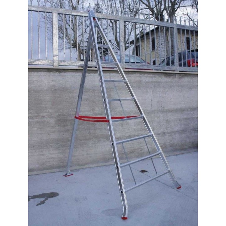 Country 8 alumiiniset kolmijalkatikkaat, 8 askelmaa, 290 cm, 150 kg