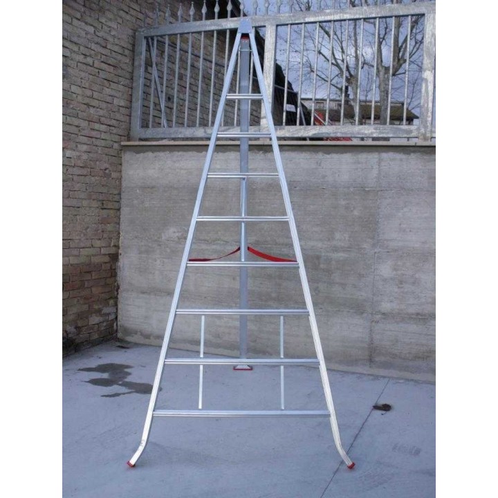 Country 8 alumiiniset kolmijalkatikkaat, 8 askelmaa, 290 cm, 150 kg