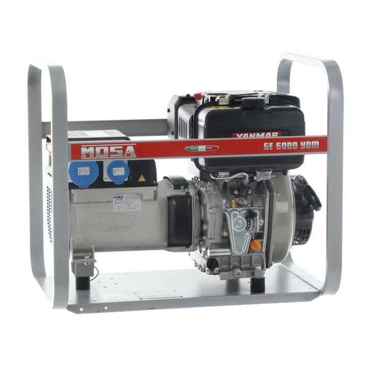 MOSA GE 6000 YDM dieselgeneraattori, 5,1 kW, 230 V, Yanmar L 100 N