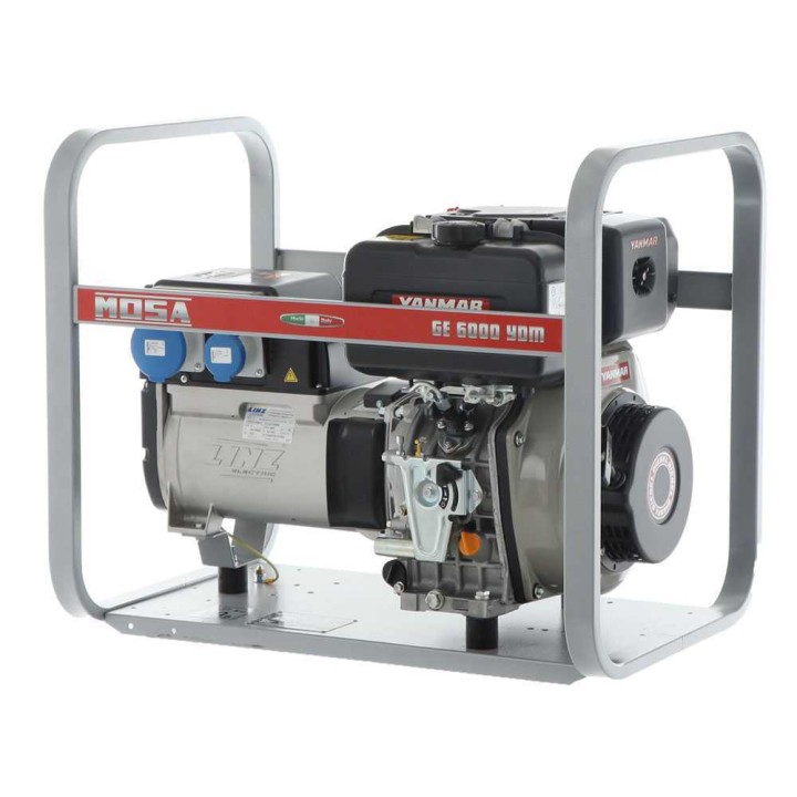 MOSA GE 6000 YDM dieselgeneraattori, 5,1 kW, 230 V, Yanmar L 100 N