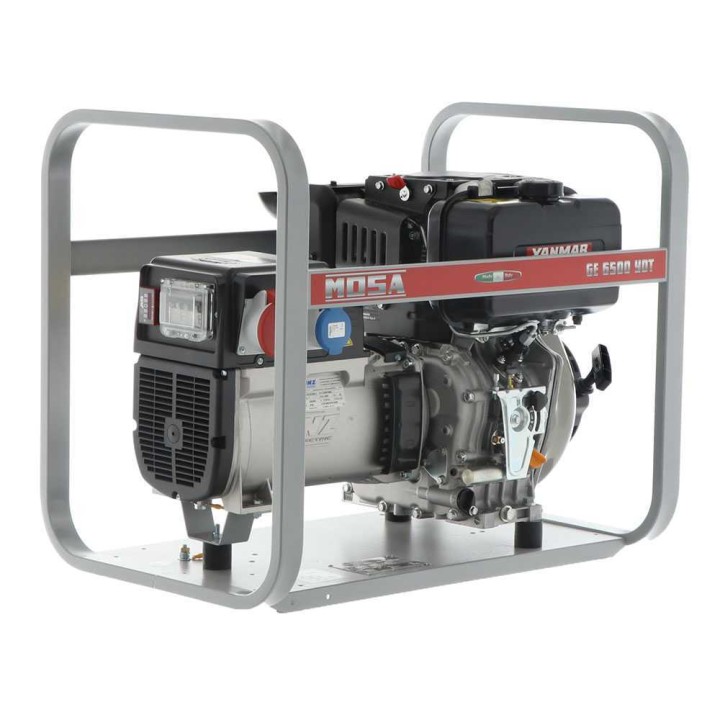 MOSA GE 6500 YDT dieselgeneraattori, 5,2 kW, kolmivaihe, Yanmar L 100 N