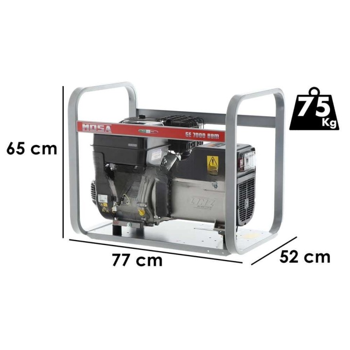 GE 7000 BBM AVR bensiinikäyttöinen generaattori, 6 kW, 230 V, Briggs&Stratton XR2100