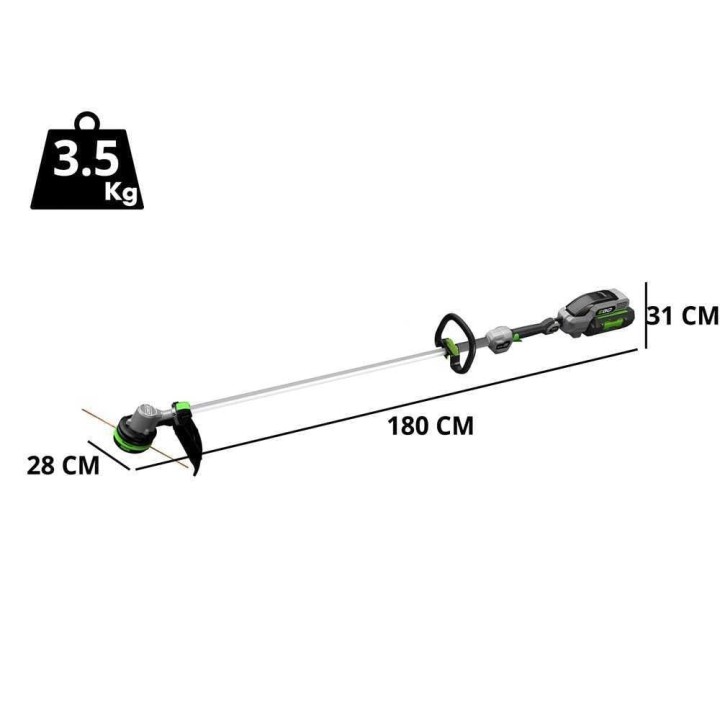 EGO ST1510E -akkutrimmeri, 56 V, 38 cm, ilman akkua ja laturia