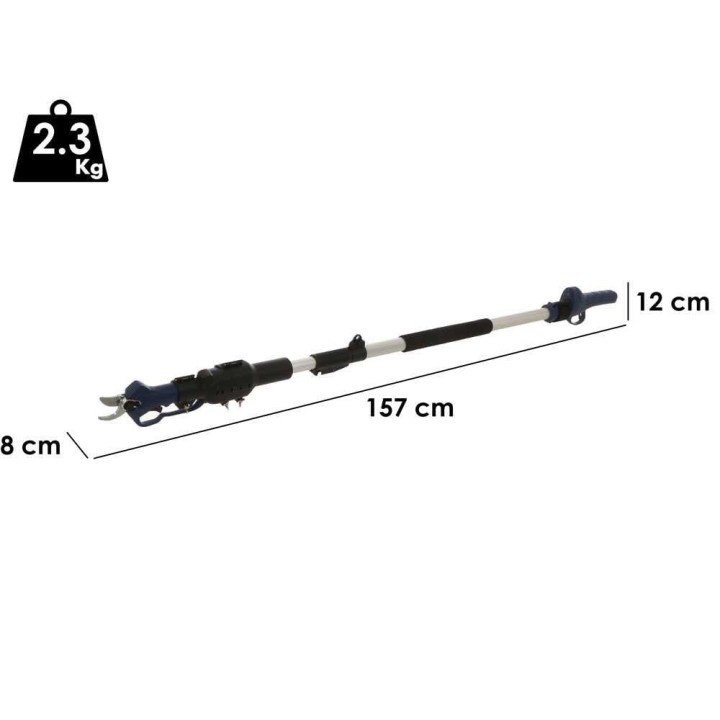 BullMach ARTEMIS 28 sähköoksasakset teleskooppivarrella, 28 mm, 2 × 2 Ah