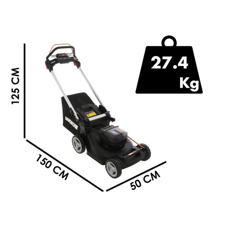 Worx Nitro WG749E akkuruohonleikkuri, 46 cm, 40 V, itsevetävä