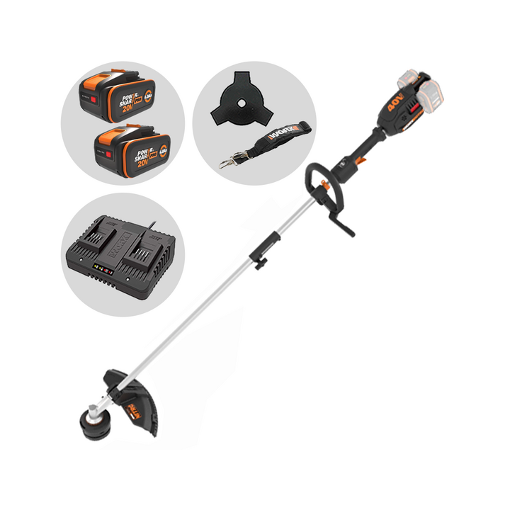 Worx NITRO WG186E akkukäyttöinen monitoimiraivaussaha 40 V 2 4 Ah