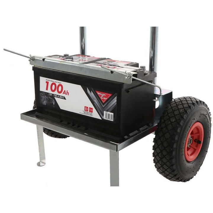 GeoTech MBC akkukärry, teräs, 2 ilmarenkasta, 25 kg