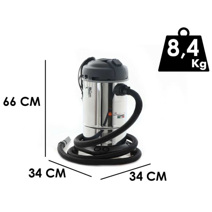 Comet CV 30 XE märkä-kuivaimuri, 30 l, 1 400 W, ruostumaton teräs