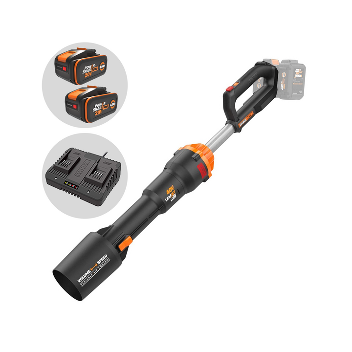 WORX NITRO WG585E akkulehtipuhallin 2 20 V 4 Ah 266 km h