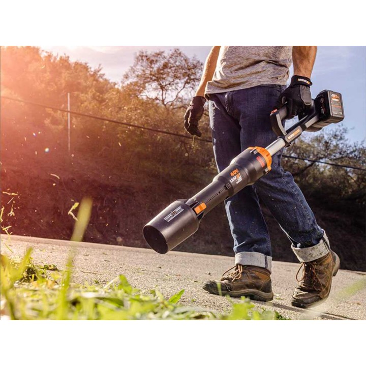 WORX NITRO WG585E akkulehtipuhallin, 2 × 20 V 4 Ah, 266 km/h