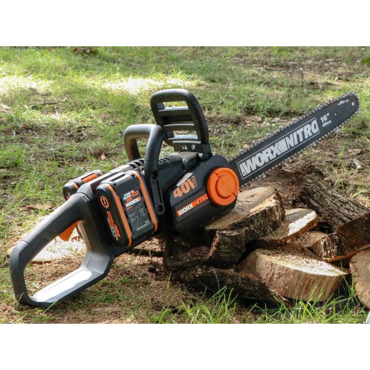 Worx WG385E Nitro akkumoottorisaha, 40 V, 40 cm, 2 × 4 Ah