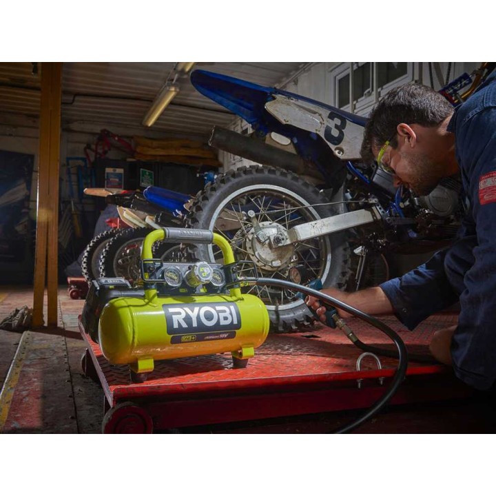 Ryobi R18AC-0 akkukompressori, 18 V, 4 Ah, 8,3 bar