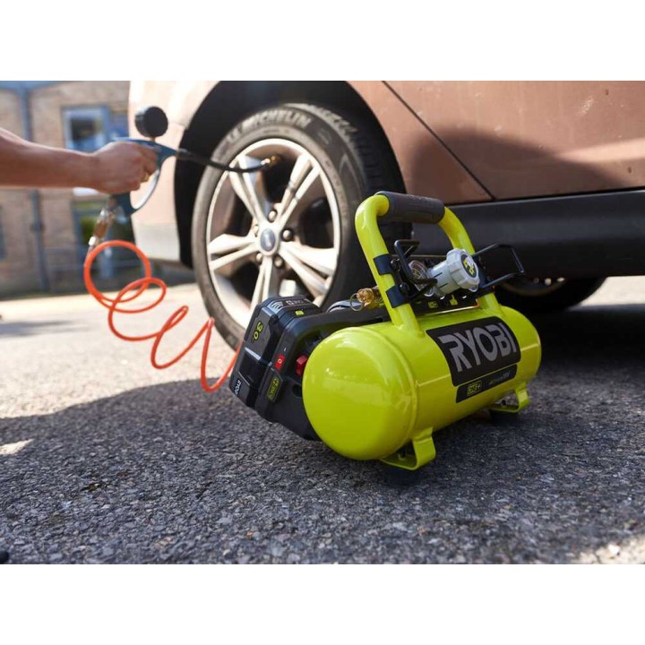 Ryobi R18AC-0 akkukompressori, 18 V, 4 Ah, 8,3 bar