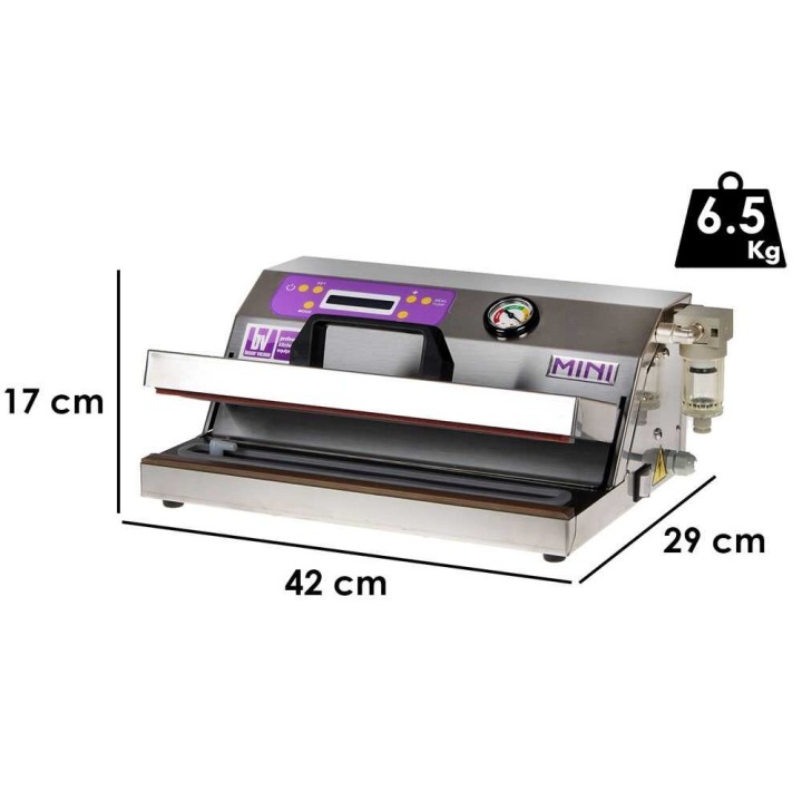 Besser Vacuum MINI tyhjiöpakkauslaite, 33 cm, 380 W, ruostumaton teräs