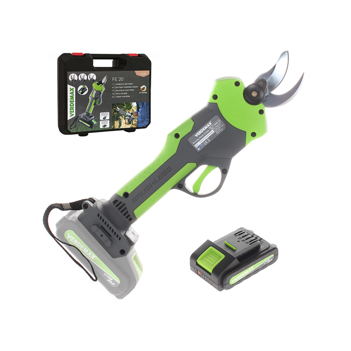 Verdemax FE20 sähköiset oksasakset 20 V 2 Ah 30 mm