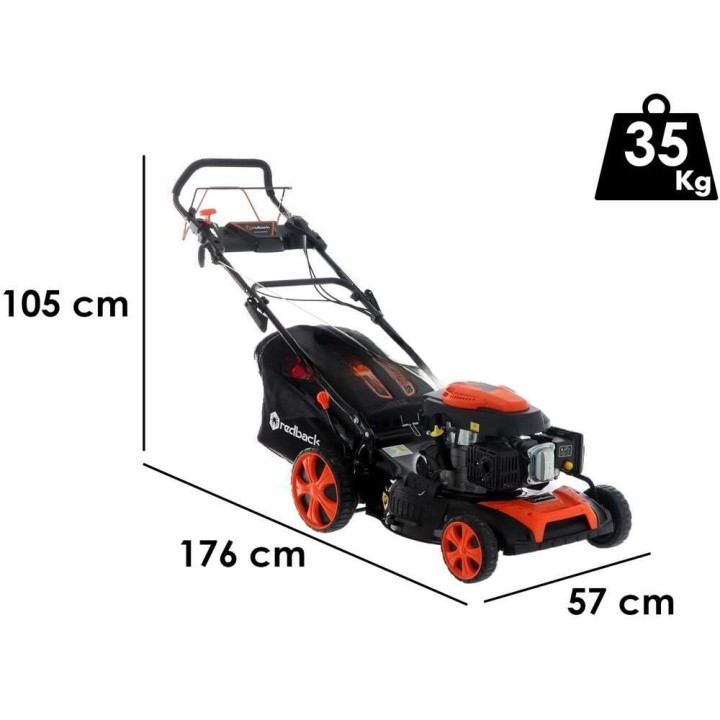 Redback S511 VHY-K vetävä ruohonleikkuri, 50 cm, 196 cm³, 4 in 1