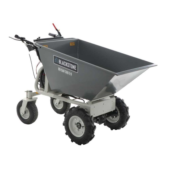 BlackStone BS-CAR 500 E-D akkukäyttöinen dumper-kottikärry, 1 000 W, 48 V