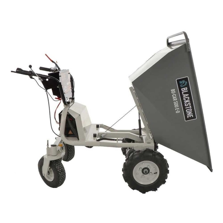 BlackStone BS-CAR 500 E-D akkukäyttöinen dumper-kottikärry, 1 000 W, 48 V