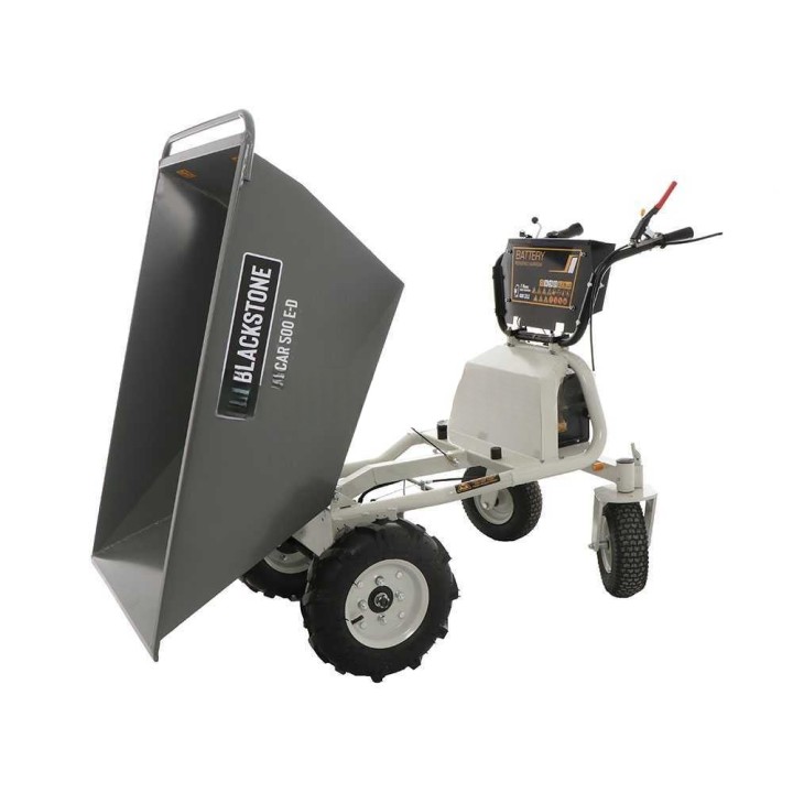 BlackStone BS-CAR 500 E-D akkukäyttöinen dumper-kottikärry, 1 000 W, 48 V