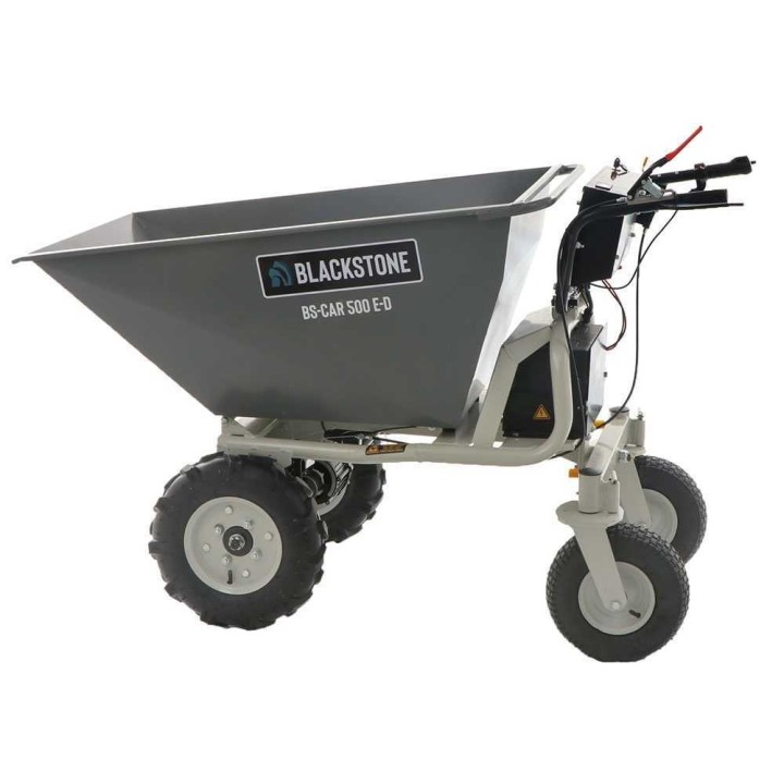 BlackStone BS-CAR 500 E-D akkukäyttöinen dumper-kottikärry, 1 000 W, 48 V