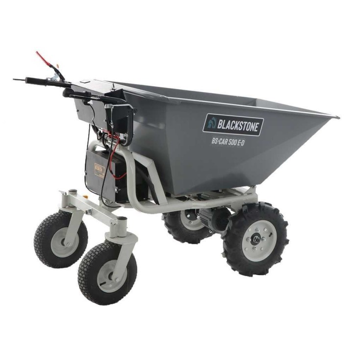 BlackStone BS-CAR 500 E-D akkukäyttöinen dumper-kottikärry, 1 000 W, 48 V