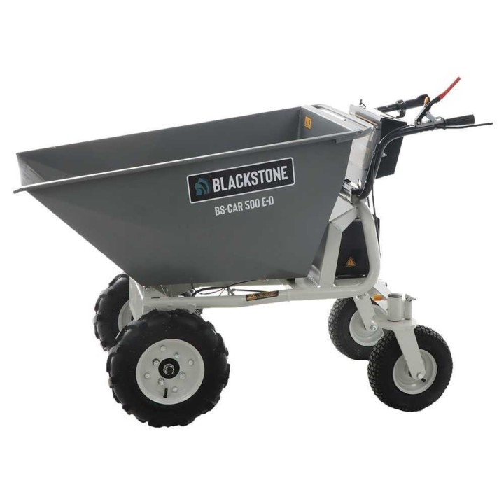 BlackStone BS-CAR 500 E-D akkukäyttöinen dumper-kottikärry, 1 000 W, 48 V