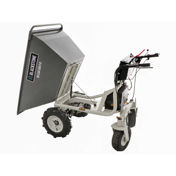 BlackStone BS-CAR 500 E-D akkukäyttöinen dumper-kottikärry, 1 000 W, 48 V