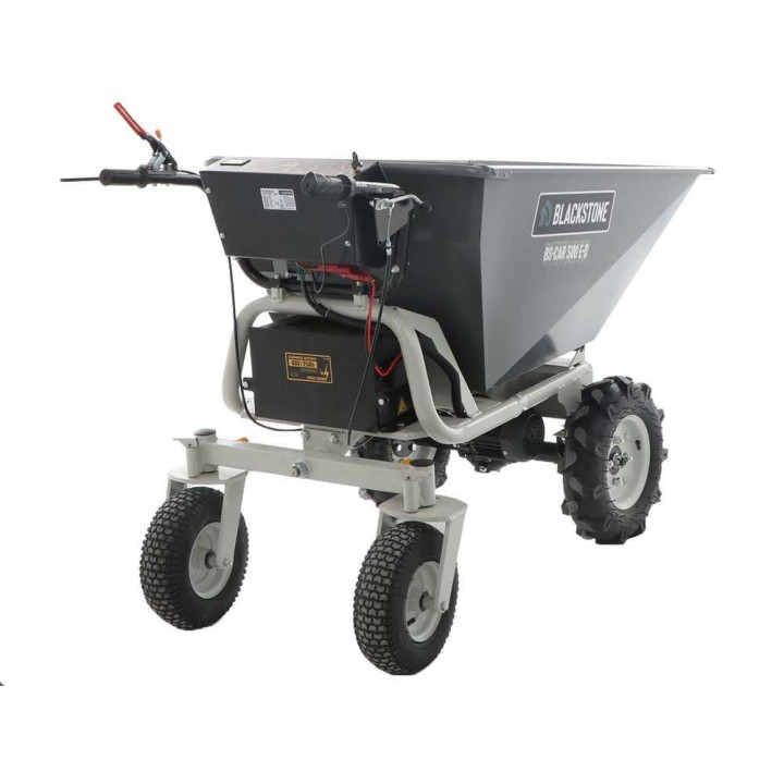 BlackStone BS-CAR 500 E-D akkukäyttöinen dumper-kottikärry, 1 000 W, 48 V