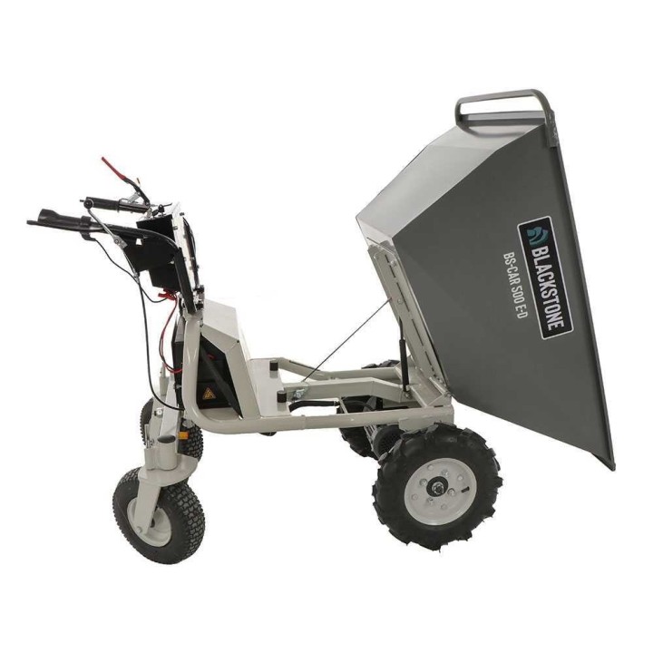 BlackStone BS-CAR 500 E-D akkukäyttöinen dumper-kottikärry, 1 000 W, 48 V