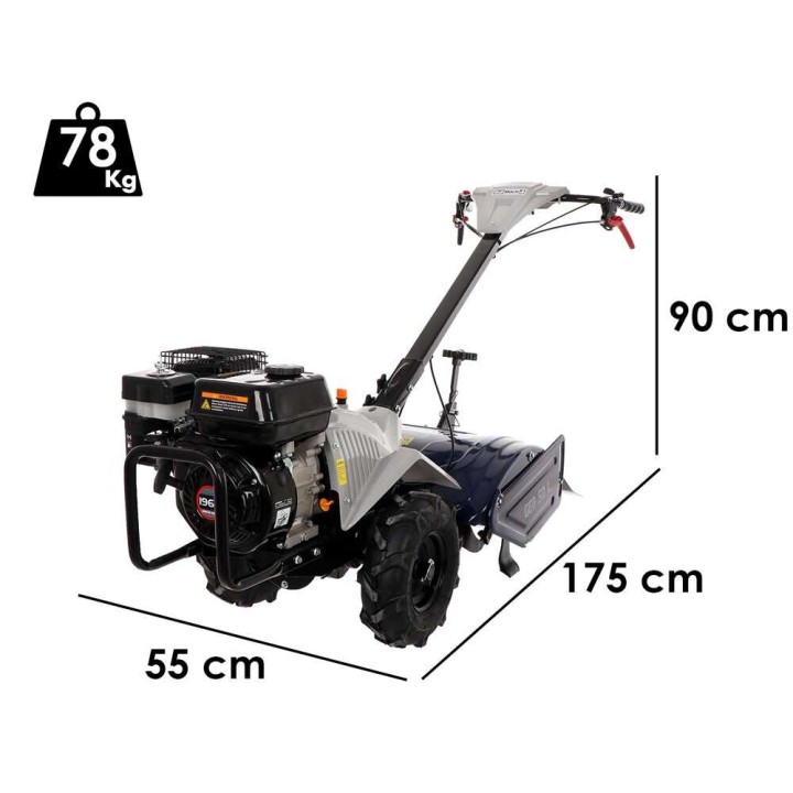 BullMach GEO 50 L -motokultivaattori, Loncin G200F, 6,5 HP, 50 cm