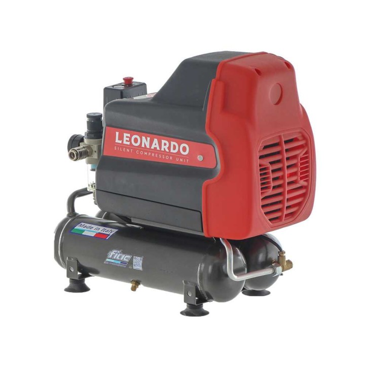 FIAC Leonardo hiljainen öljytön kompressori, 1 HP, 6 l, 230 V