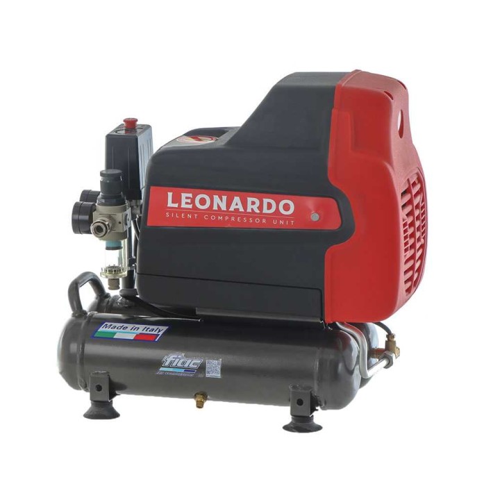 FIAC Leonardo hiljainen öljytön kompressori, 1 HP, 6 l, 230 V